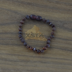 Baltic amber Teething bracelet raw polished beads